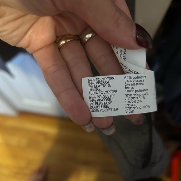 Black tape trench coat in plaid - Picture 5 of 9